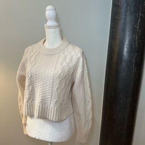 Everlane cropped fisherman sweater.